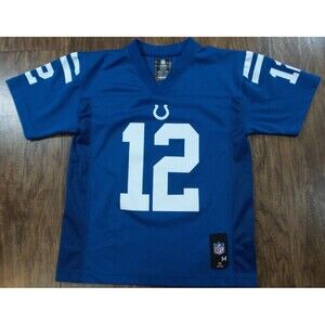 Andrew Luck Indianapolis Colts Jersey Kids Boys M NFL Football Blue #12 Casual